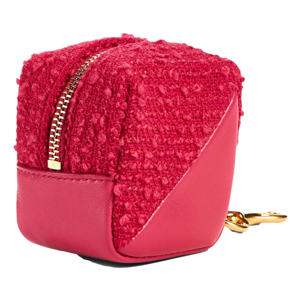 Saint Laurent Jamie YSL Keyring Cube Magenta Tweed - Picture 5 of 5